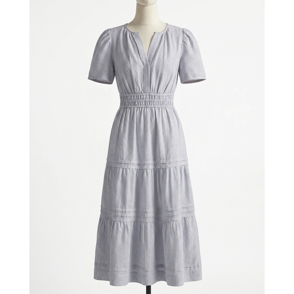 Quince Dresses & Skirts - 100% European Linen Tiered Maxi Dress